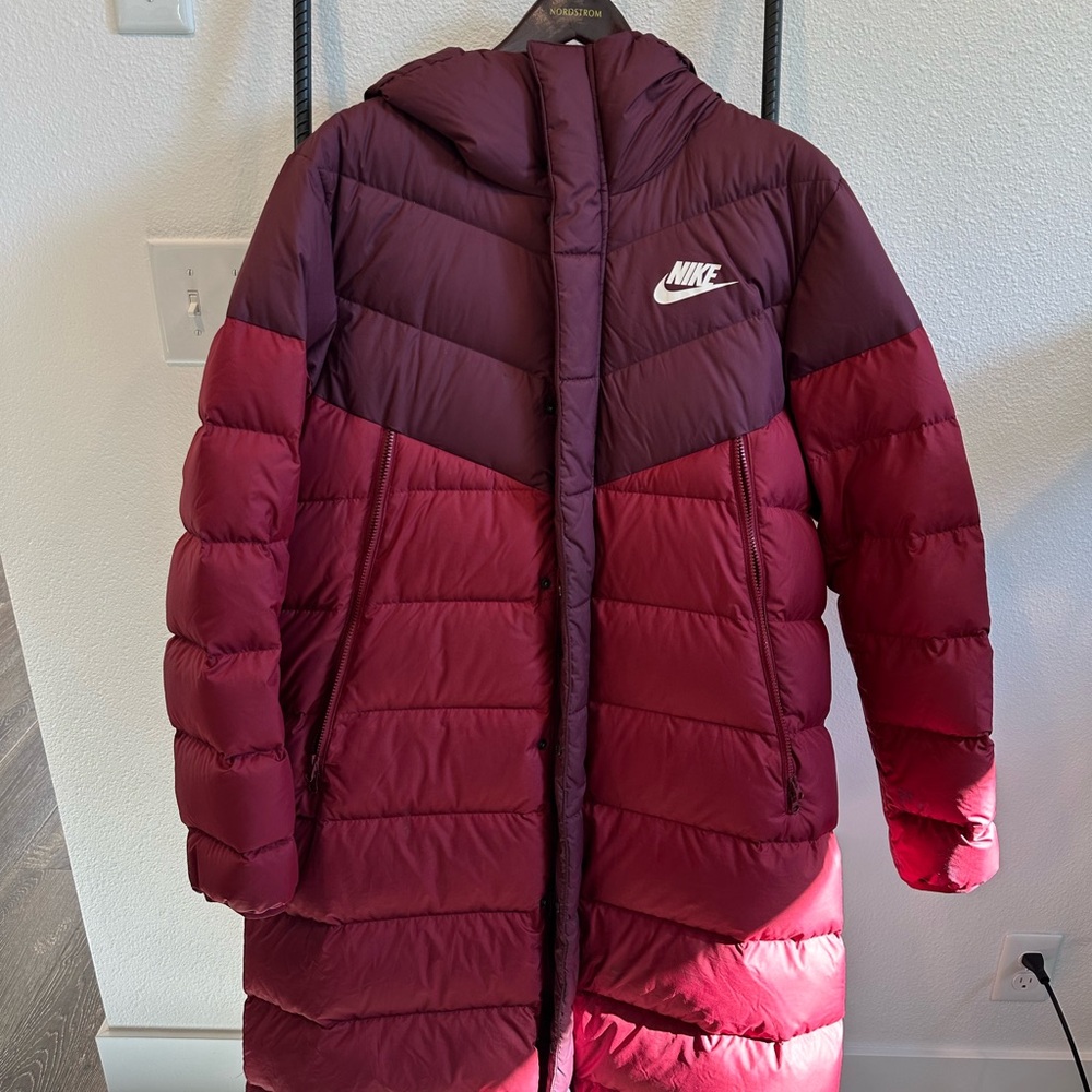 Nike Maroon Puffer Jacket